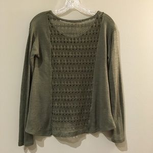 ⭐️Aeropostale Olive Green Knit Detailed Back Top